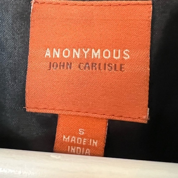 Anonymous John Carlisle Black Leather Jacket Size Small - Picture 3 of 9